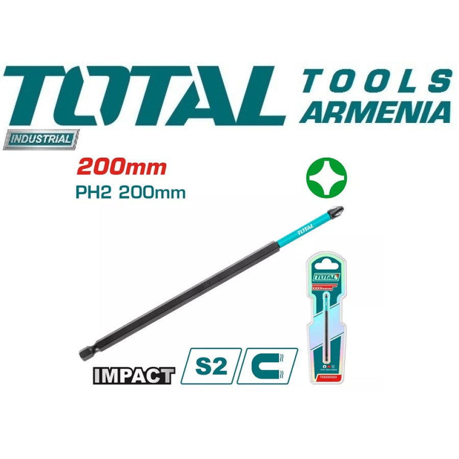 Հարվածային պտուտակահանի բիթ 200մմ (TACIM71PH2200)