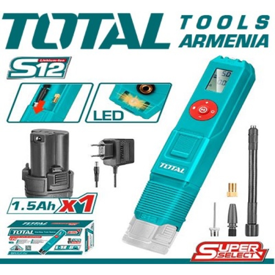 Մարտկոցային ավտոկոմպրեսոր 12 Վ (TACLI12011)