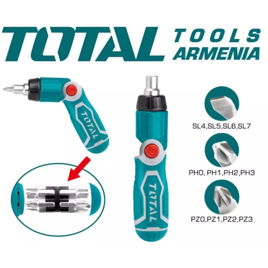 13 - ը 1 - ում ռետչե պտուտակահանների հավաքածու (TACSD30136)