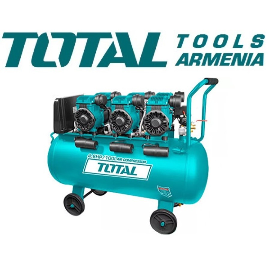 Օդի կոմպրեսոր անձայն առանց յուղի  100լ /3×1200 Վտ (TCS3361008)