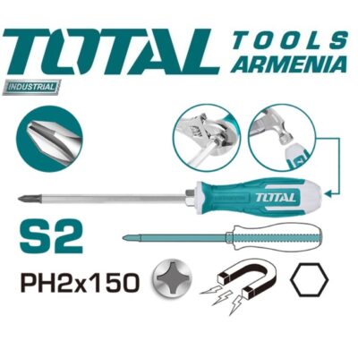 Հարվածային խաչաձև պտուտակահան PH2x150մմ (THGSPH21506)