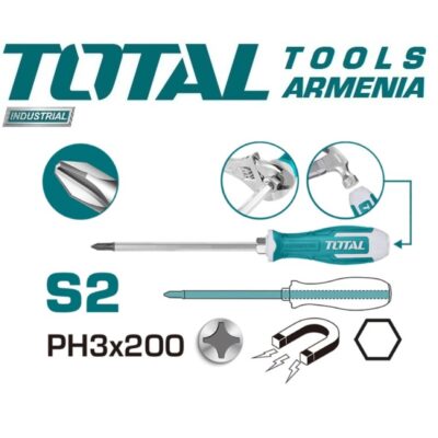Հարվածային խաչաձև պտուտակահան PH3x200մմ (THGSPH32006)