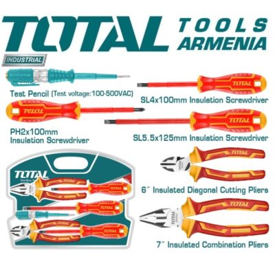 Դիէլեկտրիկ գործիքների հավաքածու մինչև 1000 Վ 6 հատ (THKIST3062)