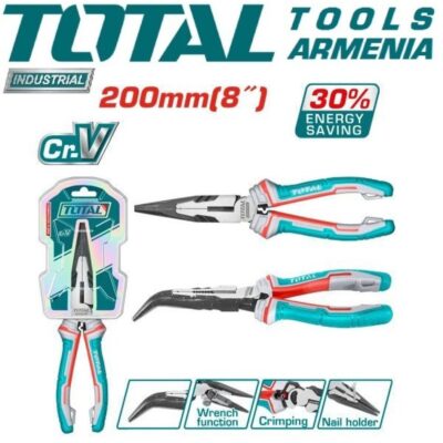 Տափակաբերան թեք երկար քթով աքցան 200 մմ (THT24816S)