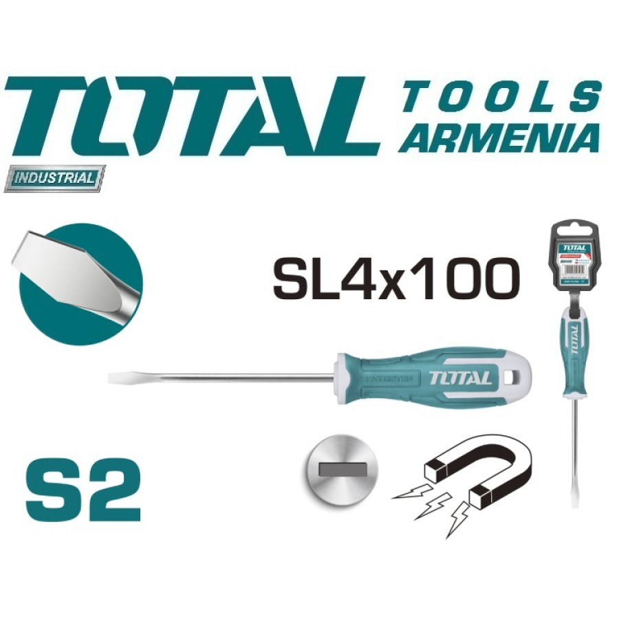 Պտուտակահան ՝ հարթ ( տափակ ) SL 4 x 100 մմ  (THT264100)