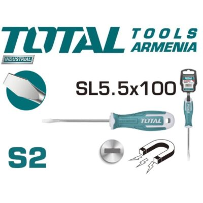 Պտուտակահան ՝ հարթ ( տափակ ) SL 5.5 x 100 մմ  (THT265100)