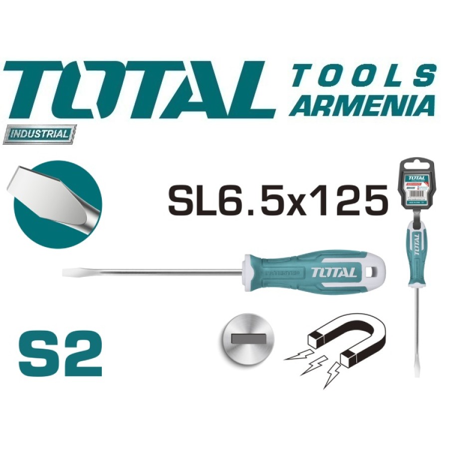 Պտուտակահան ՝ հարթ ( տափակ ) SL 6.5 x 125 մմ  (THT266125)