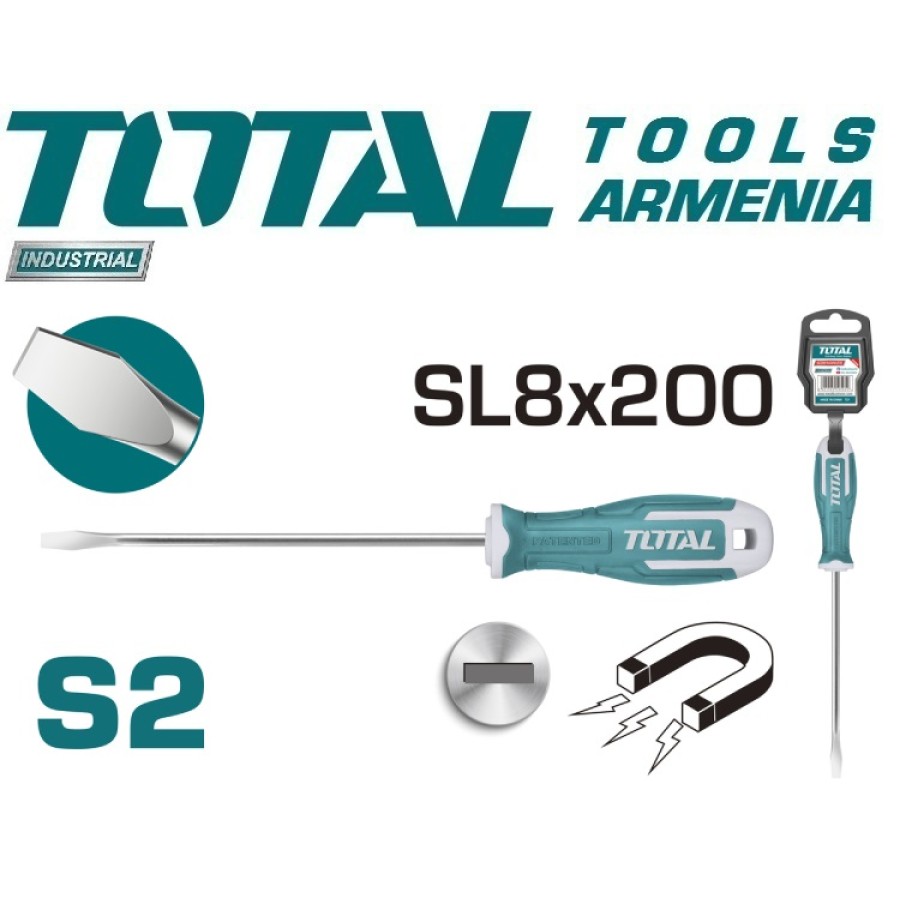 Պտուտակահան ՝ հարթ ( տափակ ) SL 8 x 200 մմ  (THT268200)