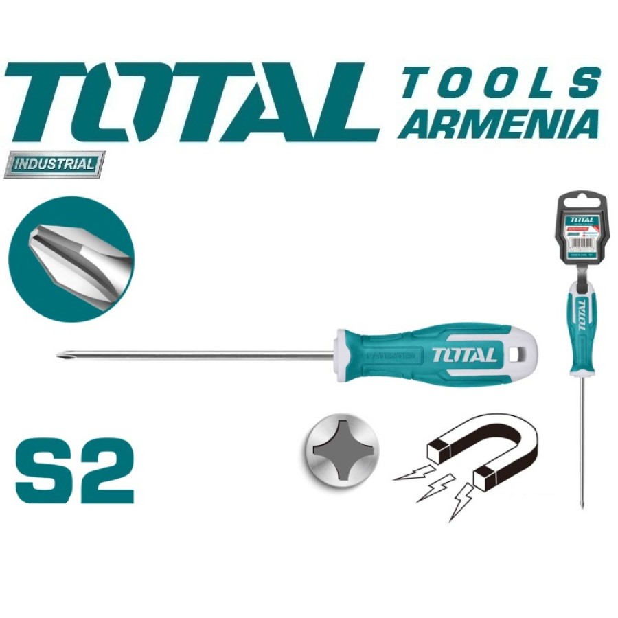 Phillips խաչաձև պտուտակահան PH1x75 մմ (THT26PH1075)