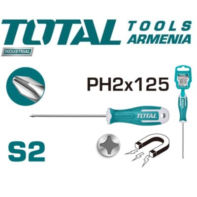 Phillips խաչաձև պտուտակահան PH2x125 մմ (THT26PH2125)
