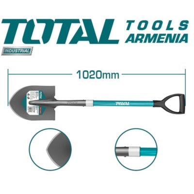 Պողպատե բահ ապակեպլաստ բռնակով 1020 մմ (THTH12102)