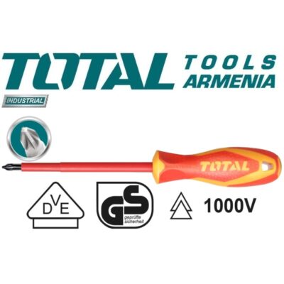Դիէլեկտրիկ պտուտակահան PZ1 X 80mm 1000Վ (THTISPZ180)