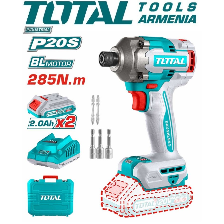 Հարվածային Գայկավյորտ - 20 Վ 285 Նմ + 2 Մարտկոց (TIRLI2028)