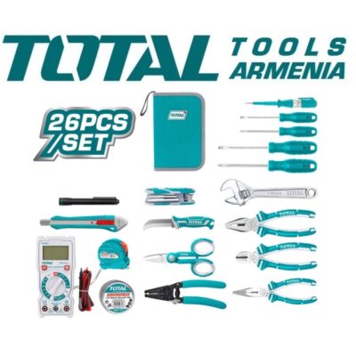 Էլեկտրիկի գործիքների հավաքածու 26հատ (TKETS0261)