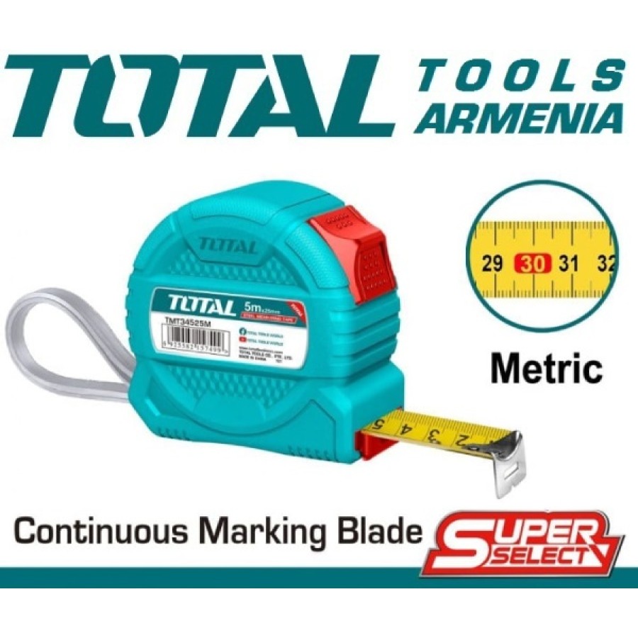 Ժապավեն չափիչ ՝  ( ռուլետկա )  5 մ x 25 մմ : (TMT34525M)
