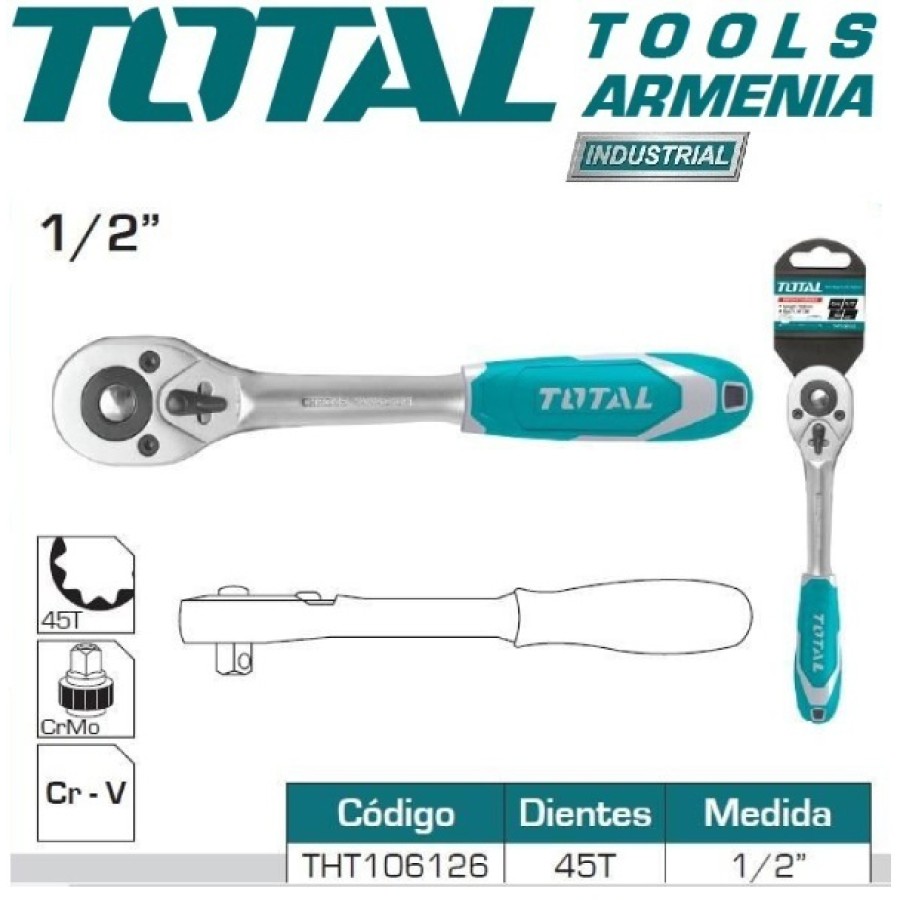 Ռետչե կլյուչ (ճռիկ)  1/2" - 260մմ (THT106126 )