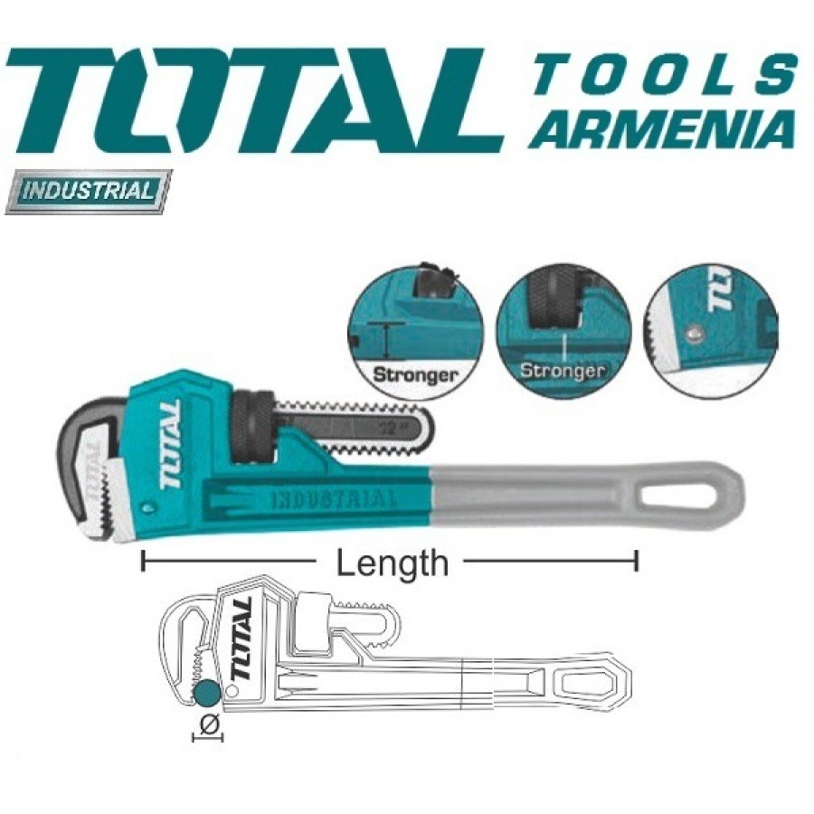 Խողովակի բանալի 0-34 մմ - 250 մմ 10 " (THT171006)