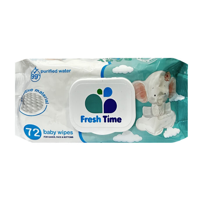 Անձեռոցիկ խոնավ Biocotton Fresh Time մանկական 72 հատ