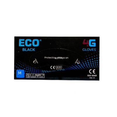 Ձեռնոց ռետինե ECO Nitril Black 100 հատ