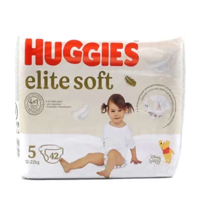Տակդիր Huggies Elite Soft N5 12-22 կգ 42 հատ