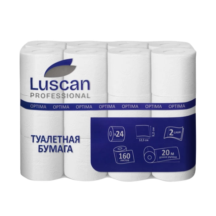 Զուգարանի թուղթ Luscan 2 շերտ 24 հատ 9,1 սմ 20 մ 396249