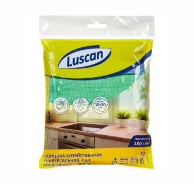 Շոր սեղանի Luscan Microfibre 30×30 սմ 180 գր 4 հատ