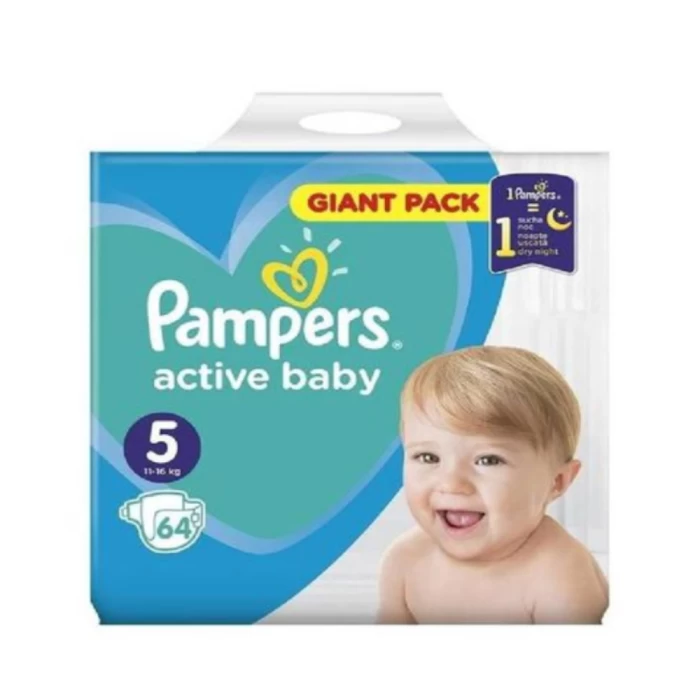 Տակդիր Pampers Active N5 11-16 կգ 64 հատ
