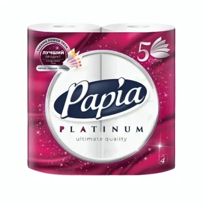 Զուգարանի թուղթ Papia 5 շերտ 4 հատ