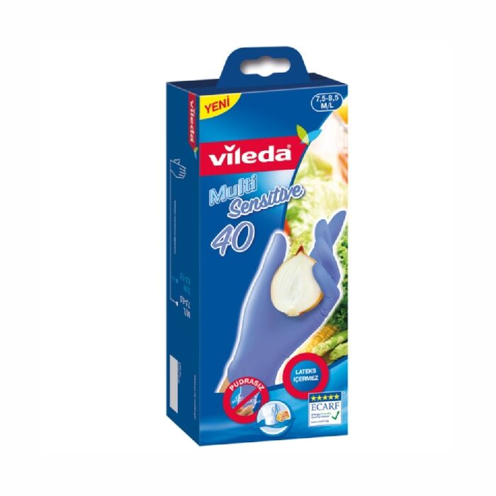 Ձեռնոց ռետինե Vileda multi sensitive 40 հատ