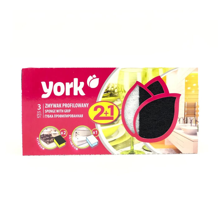 Սպունգ սպասքի York 2+1 հատ 9780 |Губка для мытья посуды York 2+1 шт.